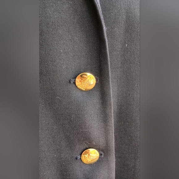 Vintage Austin Reed Petite Women's Black Wool Blazer with Gold Buttons_12 - Picture 2 of 9